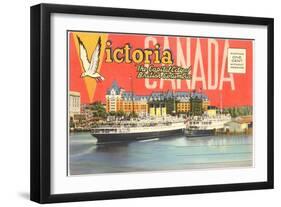 Postcard Folder, Victoria, British Columbia-null-Framed Art Print