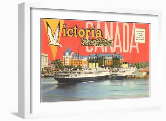 Postcard Folder, Victoria, British Columbia-null-Framed Art Print