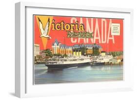 Postcard Folder, Victoria, British Columbia-null-Framed Art Print