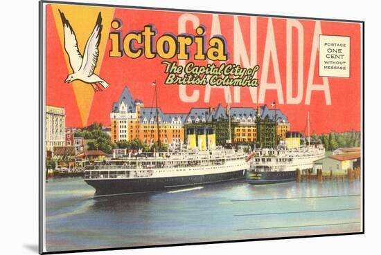 Postcard Folder, Victoria, British Columbia-null-Mounted Art Print