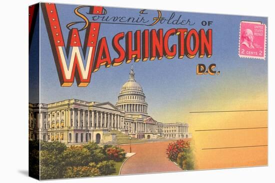 Postcard Folder, Washington, DC-null-Stretched Canvas