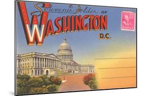 Postcard Folder, Washington, DC-null-Mounted Art Print