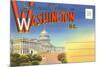 Postcard Folder, Washington, DC-null-Mounted Premium Giclee Print