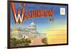 Postcard Folder, Washington, DC-null-Framed Art Print