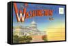 Postcard Folder, Washington, DC-null-Framed Stretched Canvas