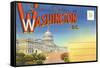 Postcard Folder, Washington, DC-null-Framed Stretched Canvas