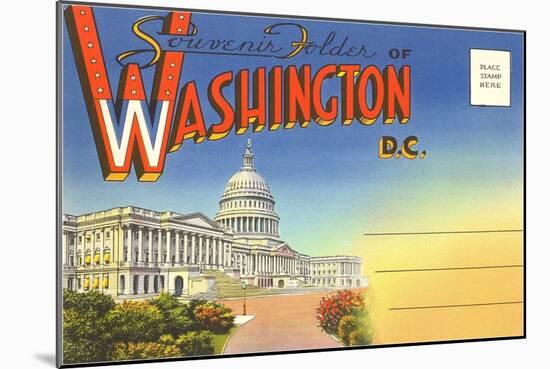 Postcard Folder, Washington, DC-null-Mounted Art Print