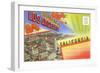 Postcard Folder, Wonderful Los Angeles, California-null-Framed Art Print