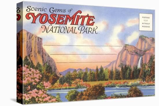 Postcard Folder, Yosemite National Park, California-null-Stretched Canvas