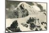 Postcard, Historical, Berghaus Jungfraujoch, Switzerland, the Bernese Alps, B/W-Starfoto-Mounted Photographic Print