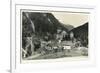 Postcard, Historical, Castle Mountain Wies, TrisannabrŸcke, Arlbergbahn, Paznauntal, Tyrol, Austria-Starfoto-Framed Photographic Print