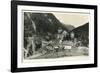 Postcard, Historical, Castle Mountain Wies, TrisannabrŸcke, Arlbergbahn, Paznauntal, Tyrol, Austria-Starfoto-Framed Photographic Print