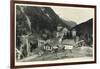 Postcard, Historical, Castle Mountain Wies, TrisannabrŸcke, Arlbergbahn, Paznauntal, Tyrol, Austria-Starfoto-Framed Photographic Print