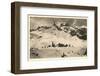 Postcard, Historical, Lindauer HŸtte with Three Towers, Drusenfluh, Vorarlberg, Austria, B/W-Starfoto-Framed Photographic Print