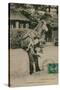 Postcard of a Man Carrying a Donkey, Sent in 1913-French Photographer-Stretched Canvas
