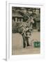 Postcard of a Man Carrying a Donkey, Sent in 1913-French Photographer-Framed Giclee Print