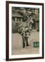 Postcard of a Man Carrying a Donkey, Sent in 1913-French Photographer-Framed Giclee Print