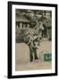 Postcard of a Man Carrying a Donkey, Sent in 1913-French Photographer-Framed Giclee Print