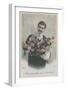 Postcard of a Man Holding a Bouquet of Flowers, Sent in 1913-French Photographer-Framed Giclee Print