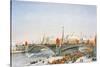 Postcard of a May-Day Parade on the Banks of the Moskva River in Moscow, USSR-null-Stretched Canvas