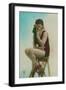 Postcard of a Swimmer, C1920S-null-Framed Giclee Print