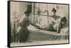 Postcard of a Woman Receiving a Shower and Massage at the Thermal Baths in Vichy, Sent in 1913-French Photographer-Framed Stretched Canvas