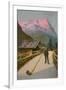 Postcard of an Alphorn Blower, Sent in 1913-Swiss photographer-Framed Giclee Print