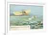 Postcard of Bleriot XI Monoplane First Flight-null-Framed Art Print