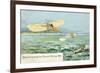 Postcard of Bleriot XI Monoplane First Flight-null-Framed Art Print