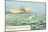 Postcard of Bleriot XI Monoplane First Flight-null-Mounted Art Print