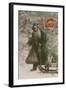 Postcard of Father Christmas, Sent on 24th December 1913-French Photographer-Framed Giclee Print