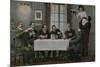 Postcard of Germans Drinking Beer and Having Fun with the Waitress, Sent in 1913-German photographer-Mounted Giclee Print