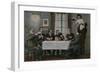 Postcard of Germans Drinking Beer and Having Fun with the Waitress, Sent in 1913-German photographer-Framed Giclee Print