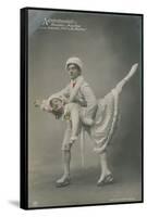 Postcard of Ice Skaters, Sent in 1913-German photographer-Framed Stretched Canvas