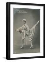 Postcard of Ice Skaters, Sent in 1913-German photographer-Framed Giclee Print