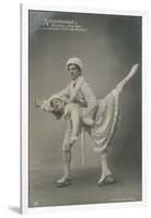 Postcard of Ice Skaters, Sent in 1913-German photographer-Framed Giclee Print