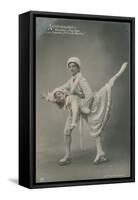 Postcard of Ice Skaters, Sent in 1913-German photographer-Framed Stretched Canvas