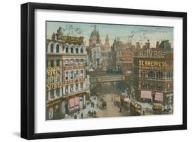 Postcard of Ludgate Circus, London, Sent in 1913-English Photographer-Framed Giclee Print