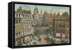 Postcard of Ludgate Circus, London, Sent in 1913-English Photographer-Framed Stretched Canvas