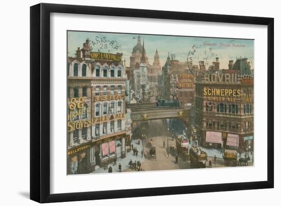 Postcard of Ludgate Circus, London, Sent in 1913-English Photographer-Framed Premium Giclee Print