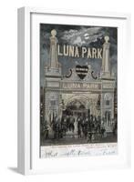 Postcard of Luna Park at Coney Island-null-Framed Giclee Print