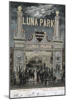Postcard of Luna Park at Coney Island-null-Mounted Giclee Print