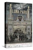 Postcard of Luna Park at Coney Island-null-Stretched Canvas