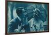 Postcard of Romantic Vintage Couple, in Blue-null-Framed Giclee Print