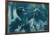Postcard of Romantic Vintage Couple, in Blue-null-Framed Giclee Print