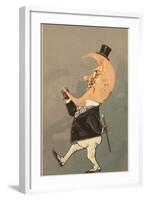 Postcard of the Cresent Moon as the Face of a Man-null-Framed Giclee Print