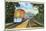 Postcard of the 'Super Chief' of the Santa Fe Railroad, Passing Through Orange Groves, 1950S-null-Mounted Giclee Print