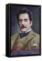 Postcard Portrait of Giacomo Puccini, c.1910-15-Austrian School-Framed Stretched Canvas