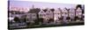 Postcard Row Houses in City, Seven Sisters, Painted Ladies, Alamo Square, San Francisco, California-null-Stretched Canvas