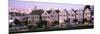 Postcard Row Houses in City, Seven Sisters, Painted Ladies, Alamo Square, San Francisco, California-null-Mounted Photographic Print